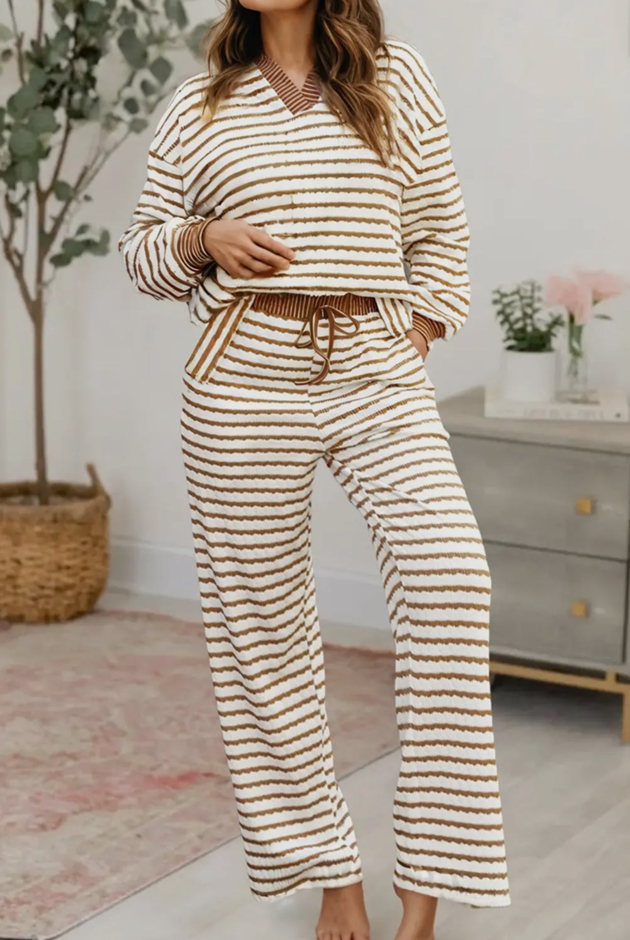 Cozy and Chic Striped Set