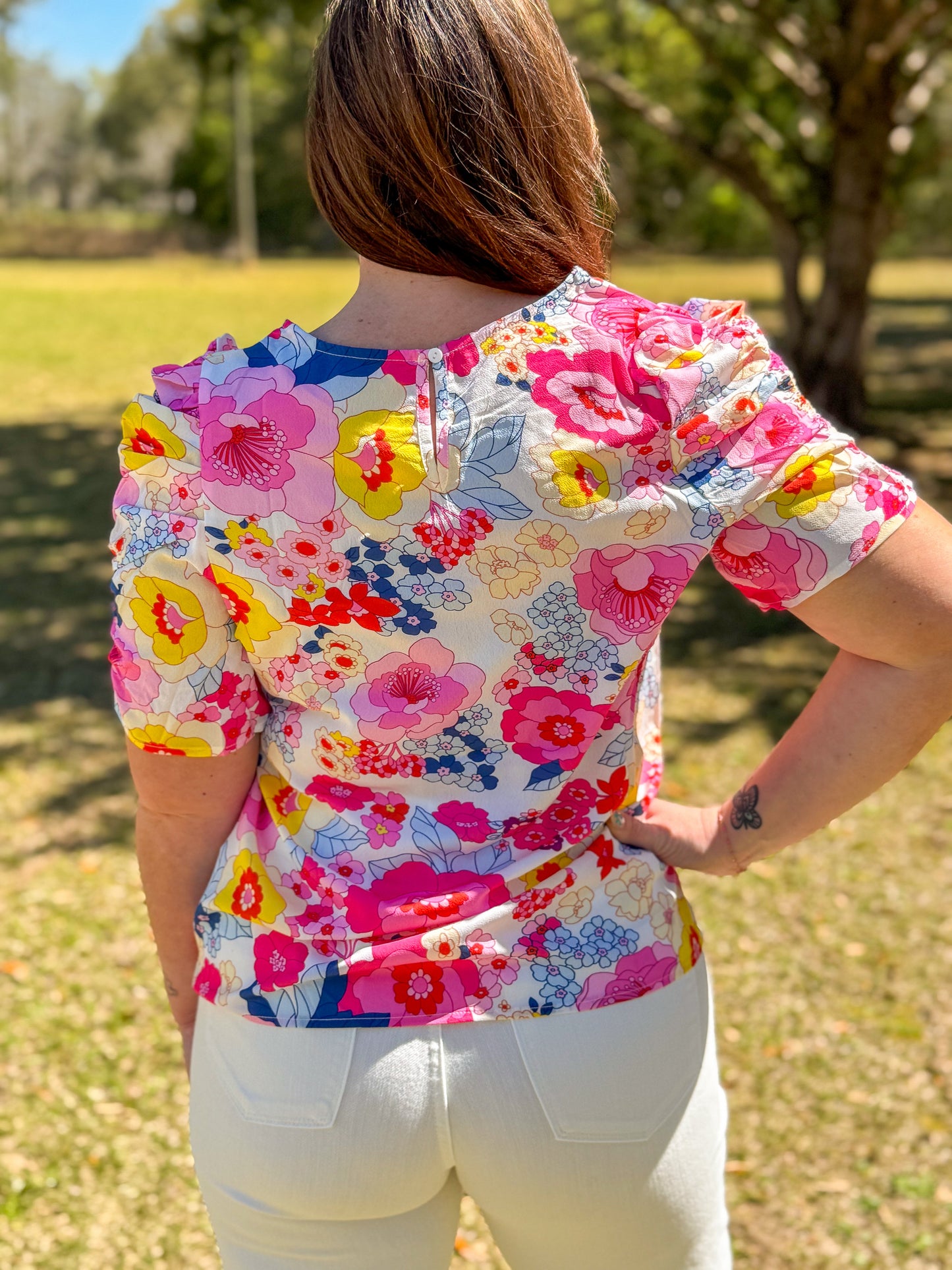 Mind Games Floral Top