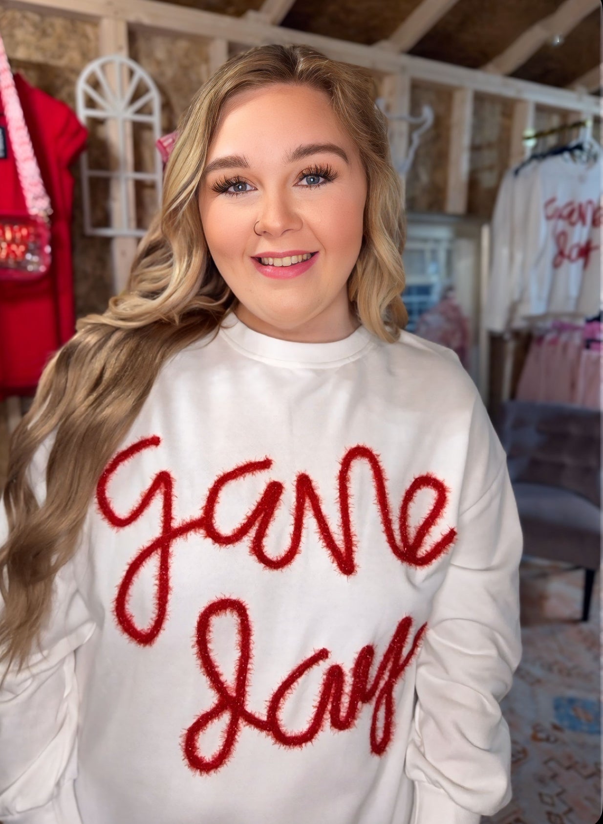GAME DAY White Long Sleeve Tee