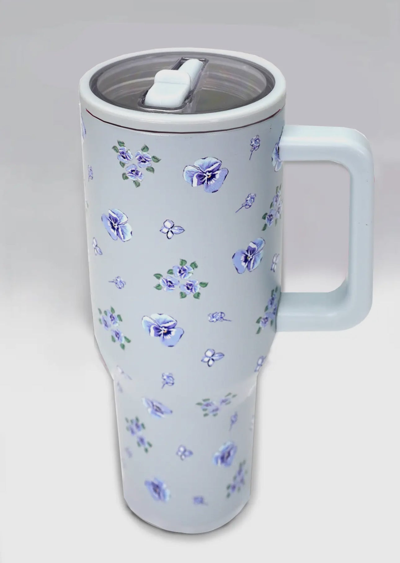 SPILLPROOF Blue/Floral Tumbler