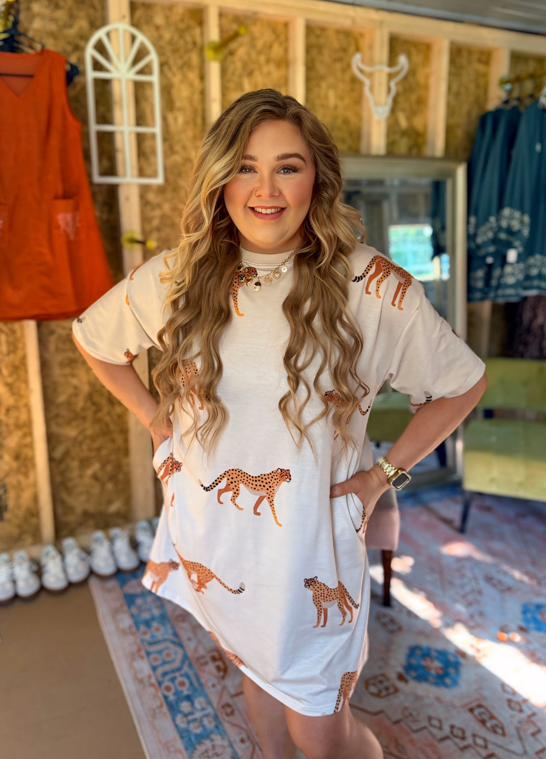 Bad As The Rest Cheetah Teeshirt Dress