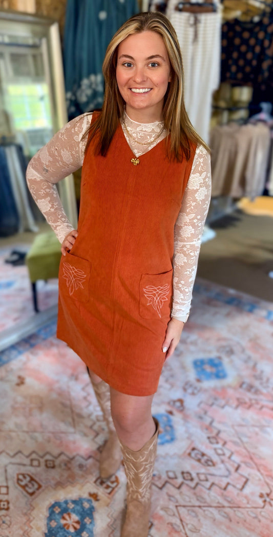I Like How I Look Corduroy Dress
