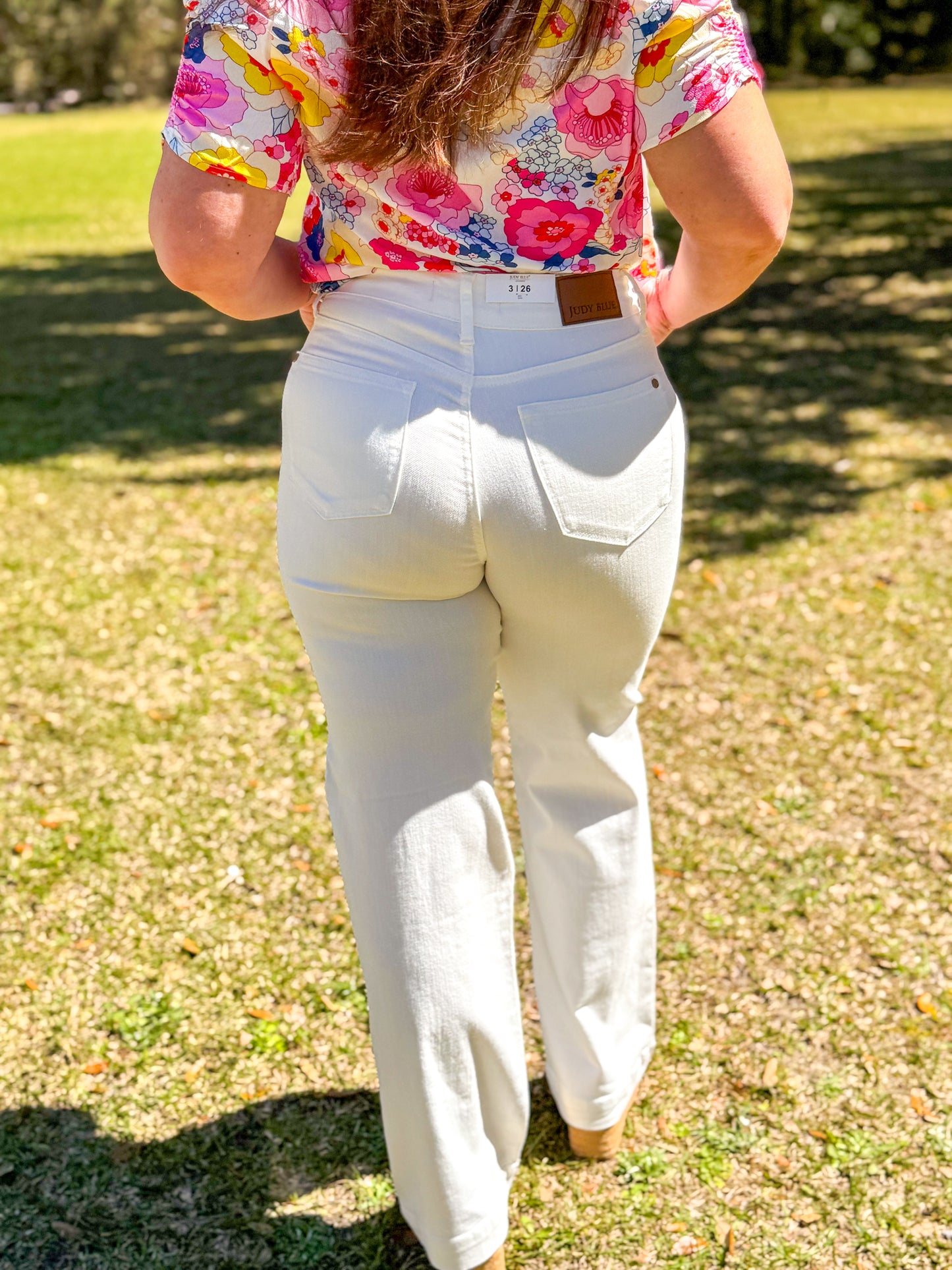 When Can I See You JUDY BLUE Straight Leg Trouser Hem Pants