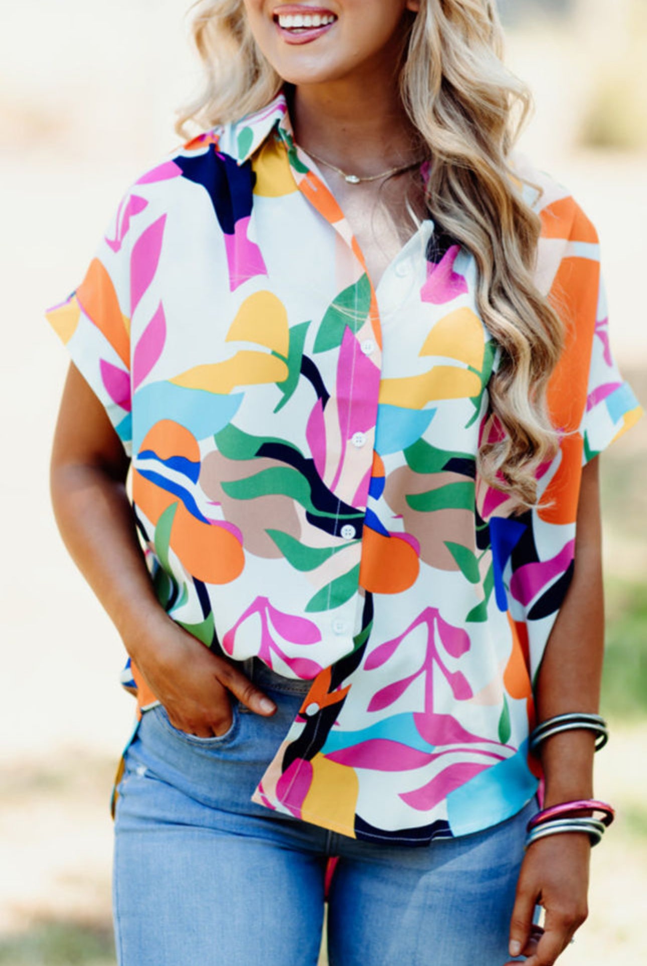 See You Later Multicolor Top