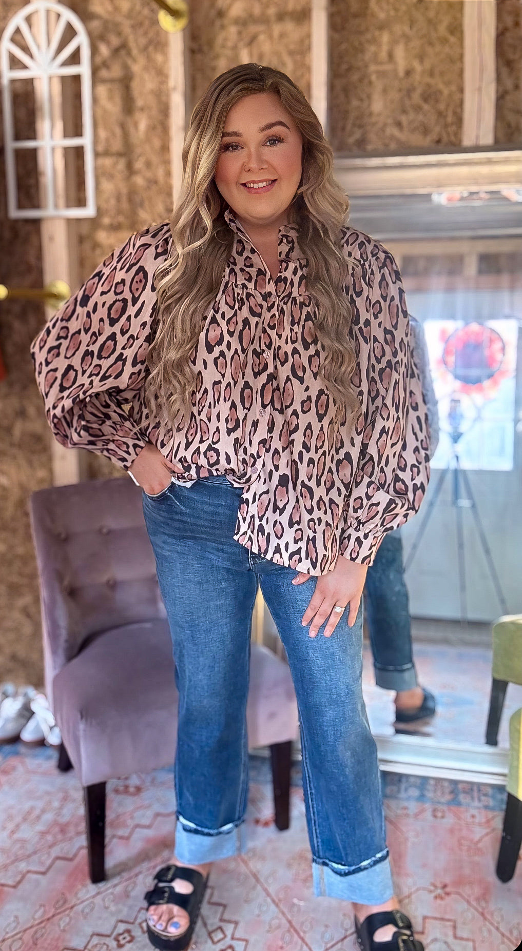 High Rise Cuffed Straight Leg Jean-Flying Monkey