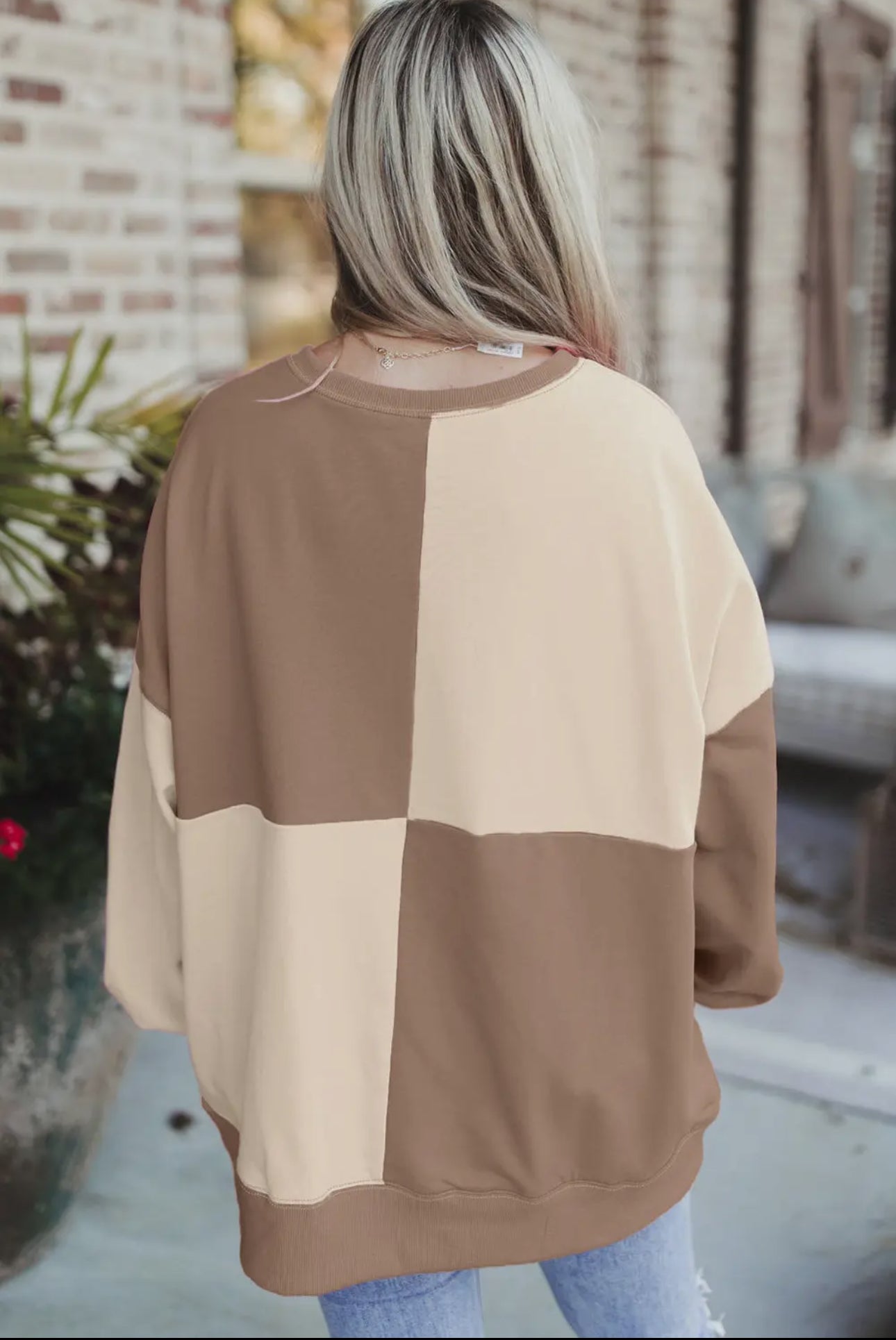 Sit Around The Bonfire Color-block Henley