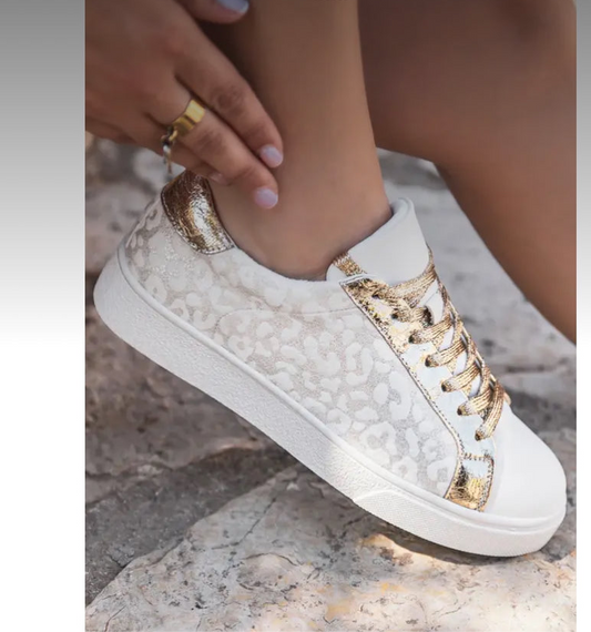 Gold Leopard Fashion Sneaker