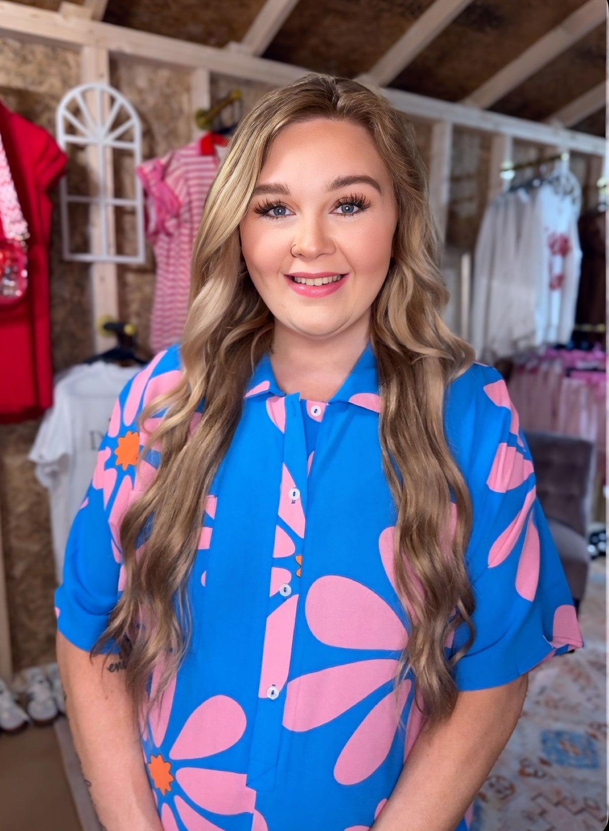 Mama, I Lied Floral Loose Fitting Romper