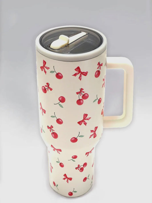 SPILLPROOF Cream/Cherry Tumbler