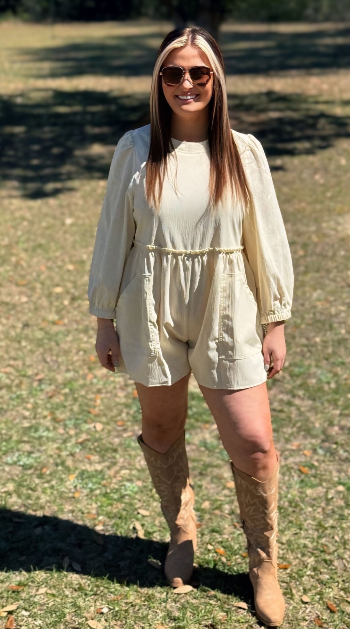 I’m Here With Someone Else Yellow Romper