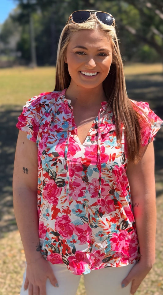 Pucker Up Floral Top